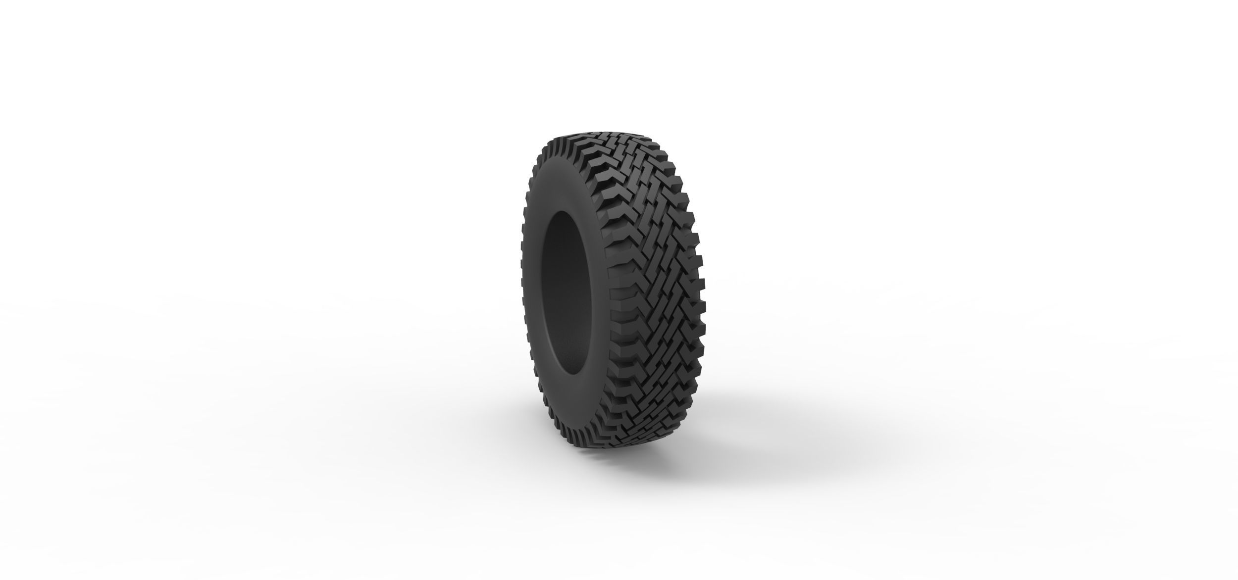 Military tire 14 Scale 1 to 25 3D print model_7