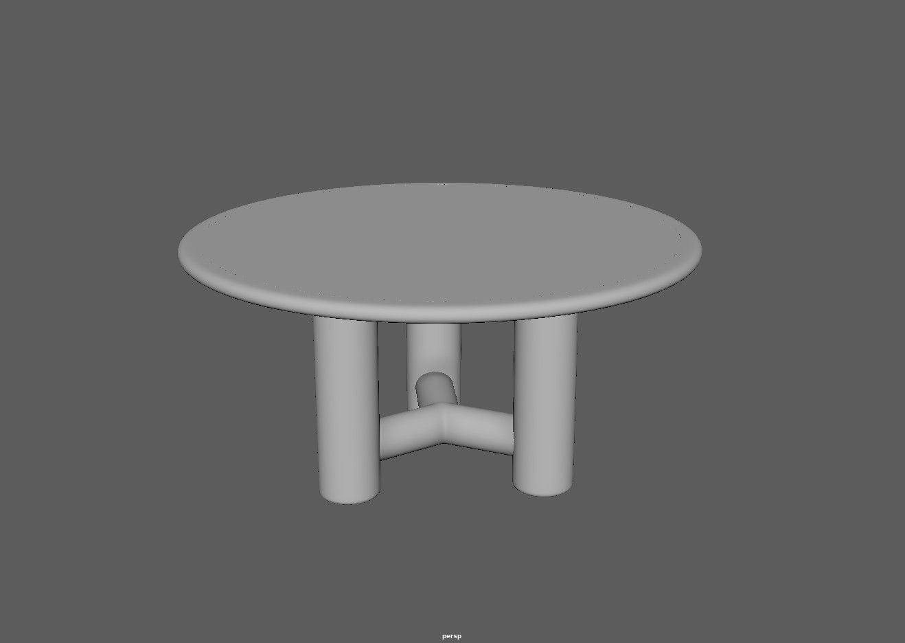Round table - Dining table - Wooden table Low-poly 3D model_18