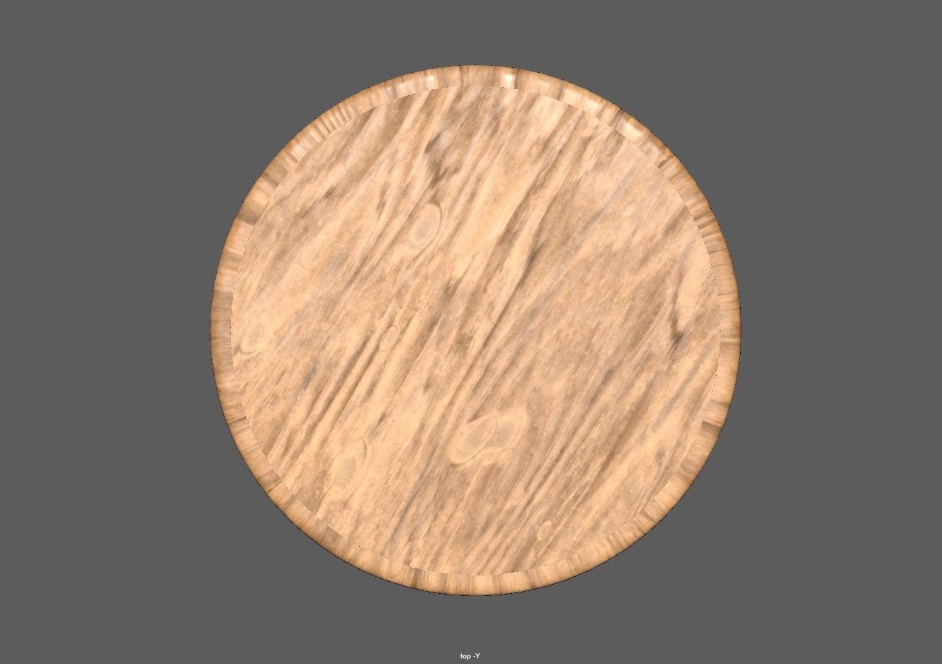 Round table - Dining table - Wooden table Low-poly 3D model_19