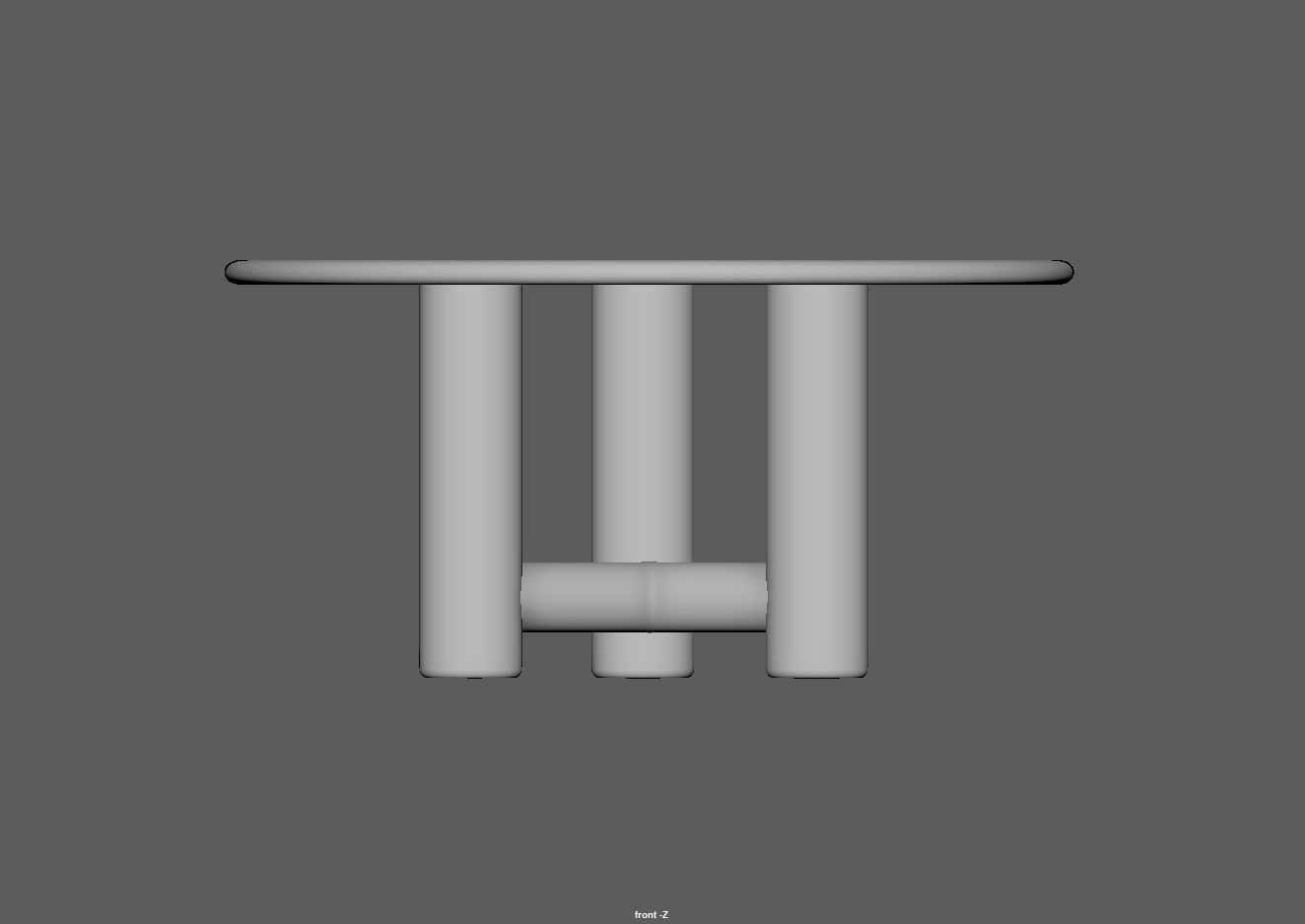 Round table - Dining table - Wooden table Low-poly 3D model_22