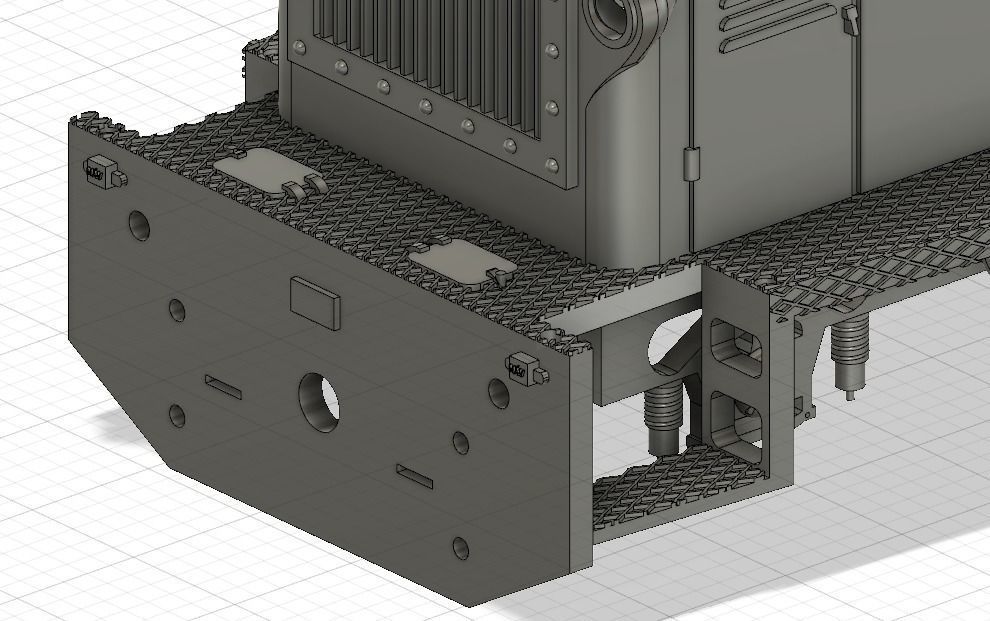 Mk48 narrow gauge diesel locomotive - H0e - 1-87 3D print model_2