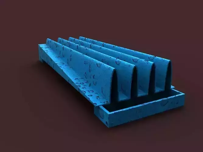 Green dish rack 3D print model