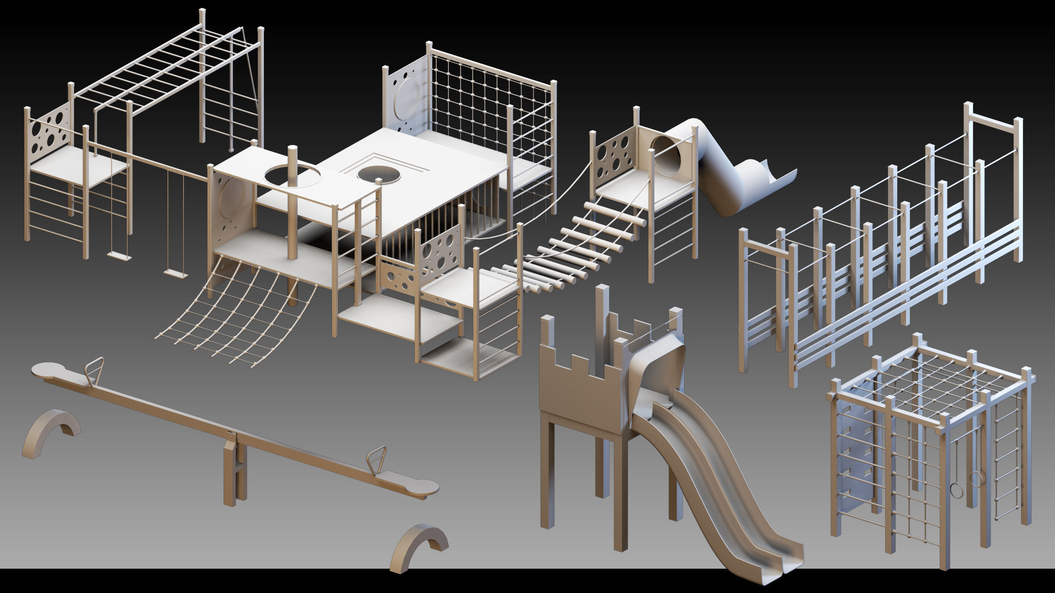 51 Funfair Objects- Vol 02- High detail 3d models 3D model_8