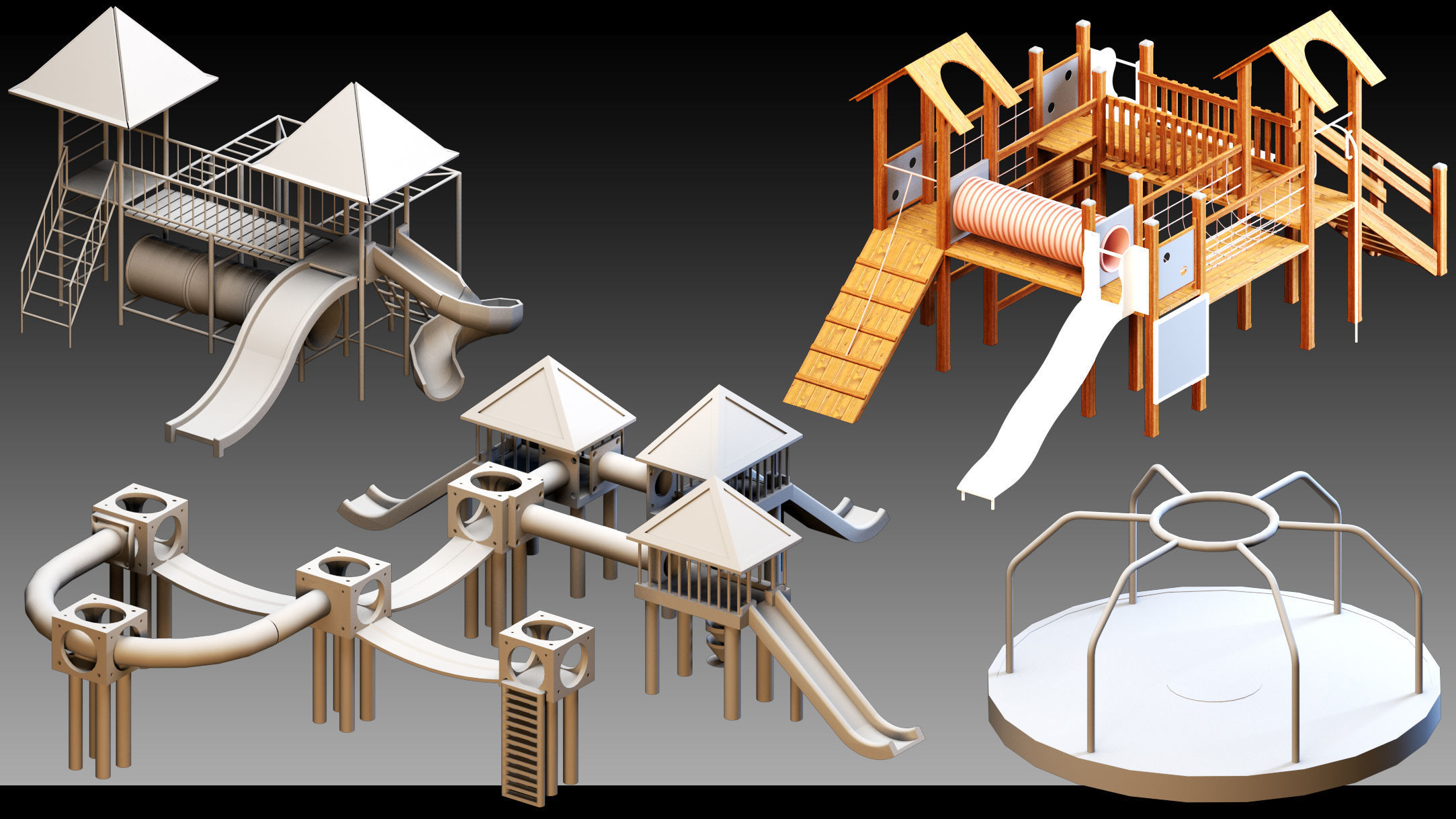 51 Funfair Objects- Vol 02- High detail 3d models 3D model_15