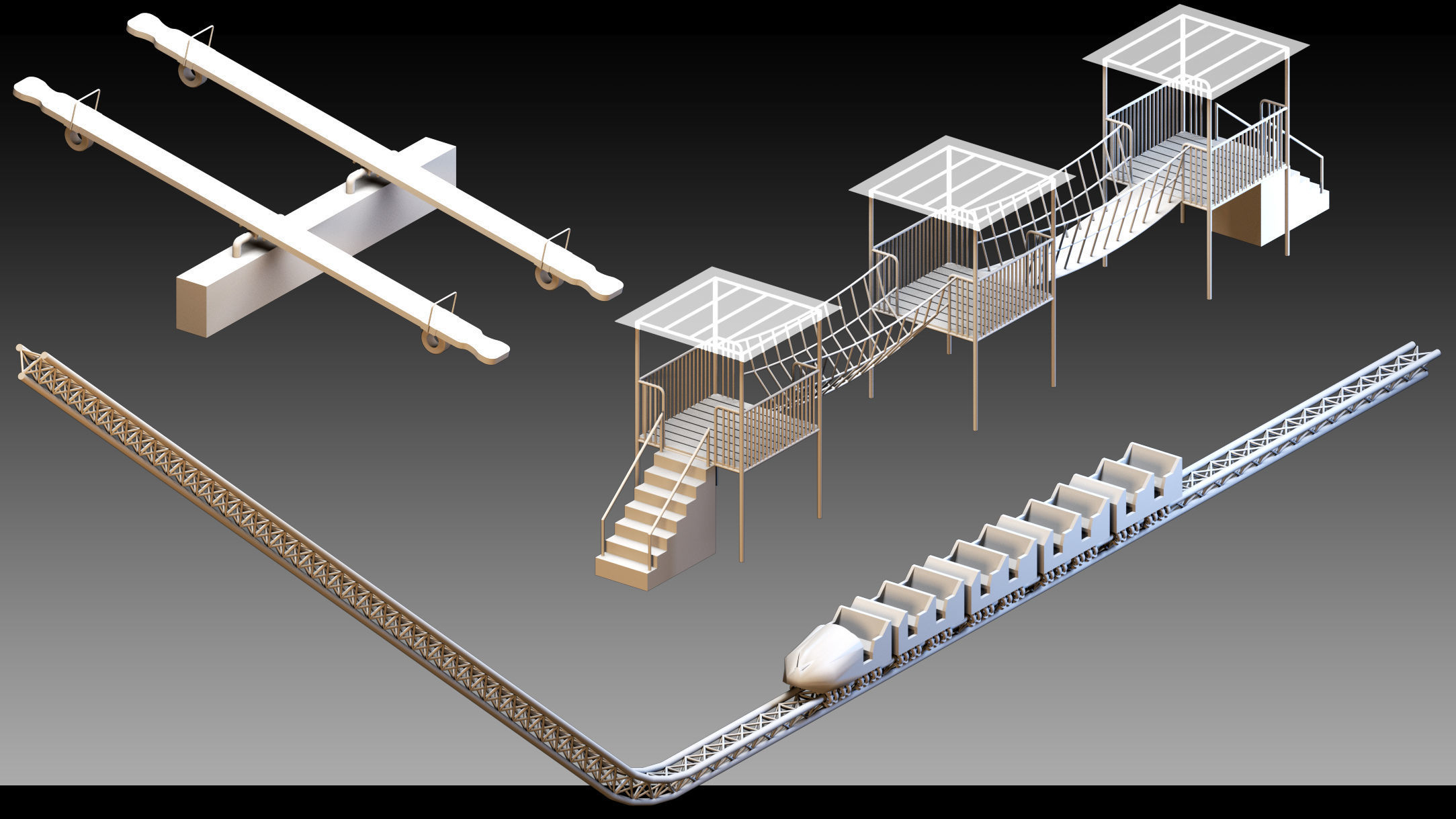 51 Funfair Objects- Vol 02- High detail 3d models 3D model_16