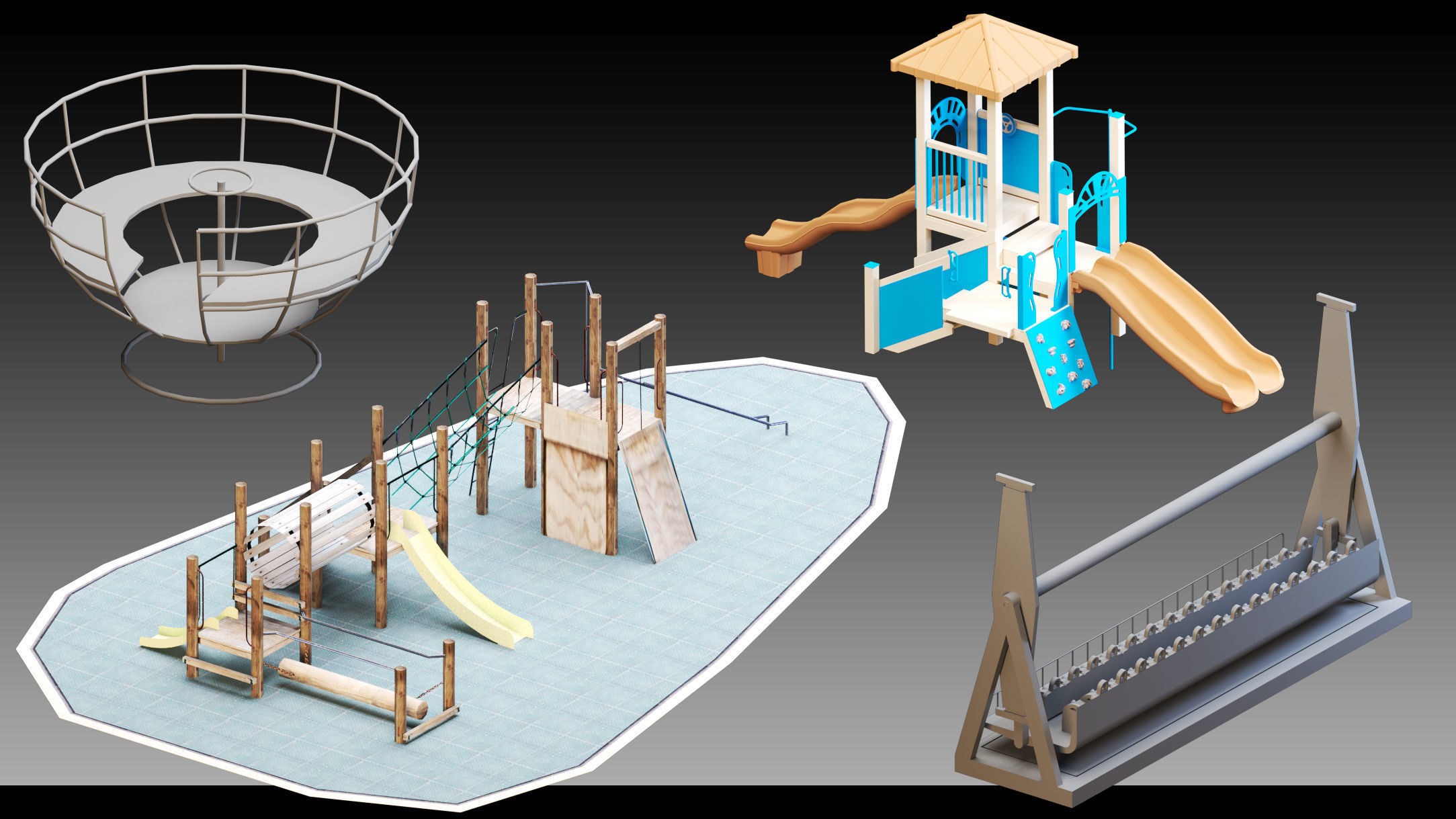 51 Funfair Objects- Vol 02- High detail 3d models 3D model_12