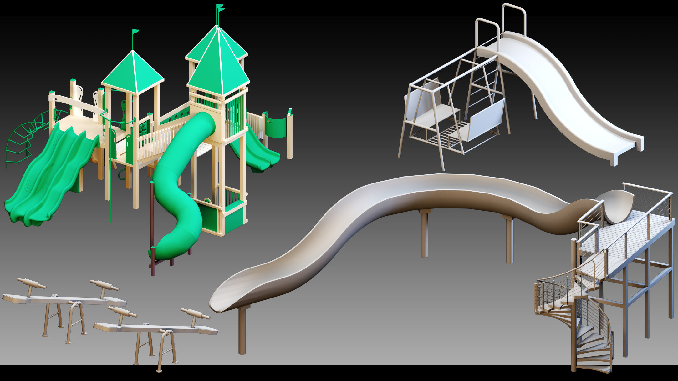 51 Funfair Objects- Vol 02- High detail 3d models 3D model_19