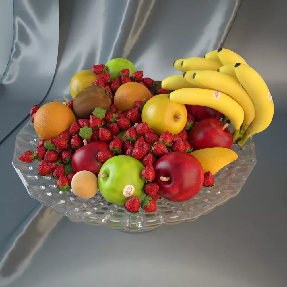 Fruit Plate 3D model_0