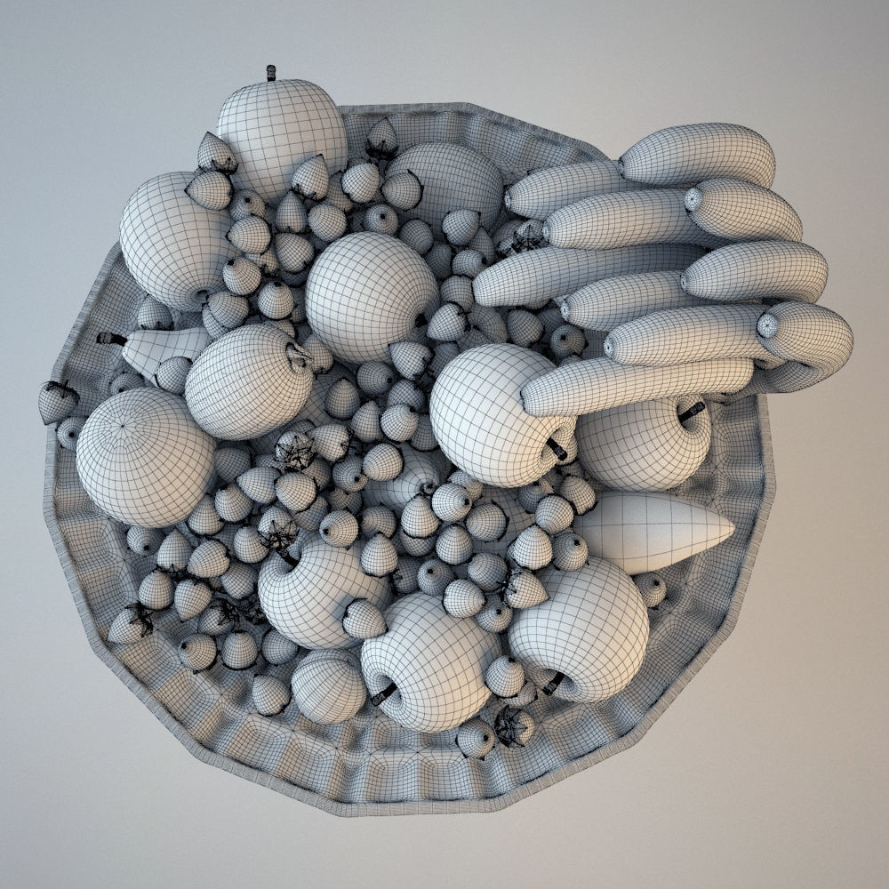 Fruit Plate 3D model_4