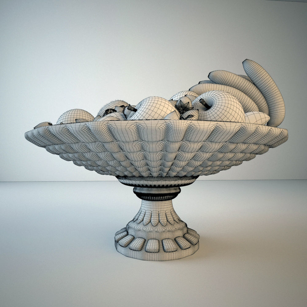 Fruit Plate 3D model_2