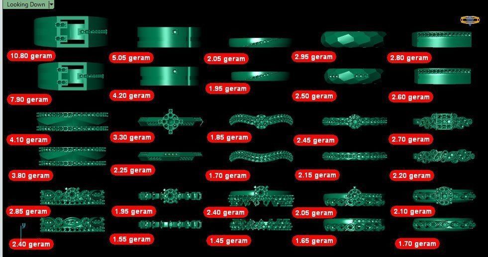 15 set of Couple rings 3D print model_6