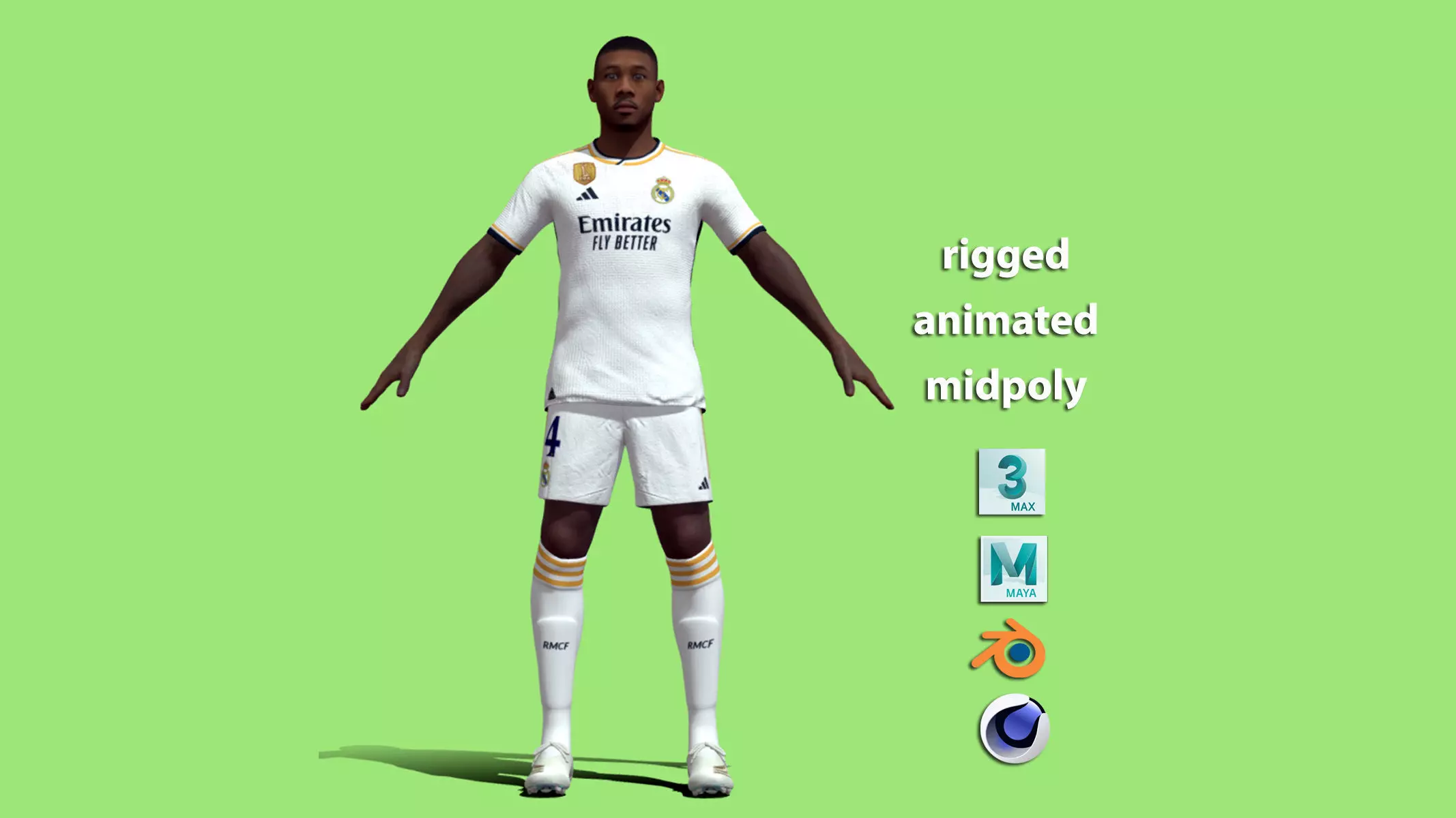 T-Pose David Alaba Real Madrid 23-24 3D model_0