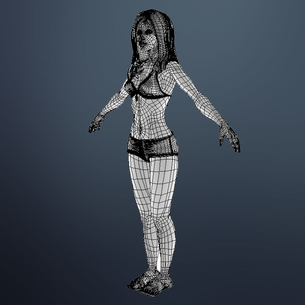 Sexy girl Shuzi 3D model_7