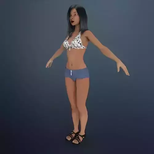 Sexy girl Shuzi 3D model