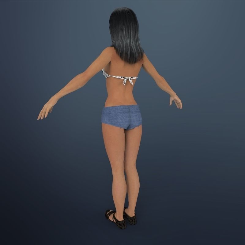 Sexy girl Shuzi 3D model_4