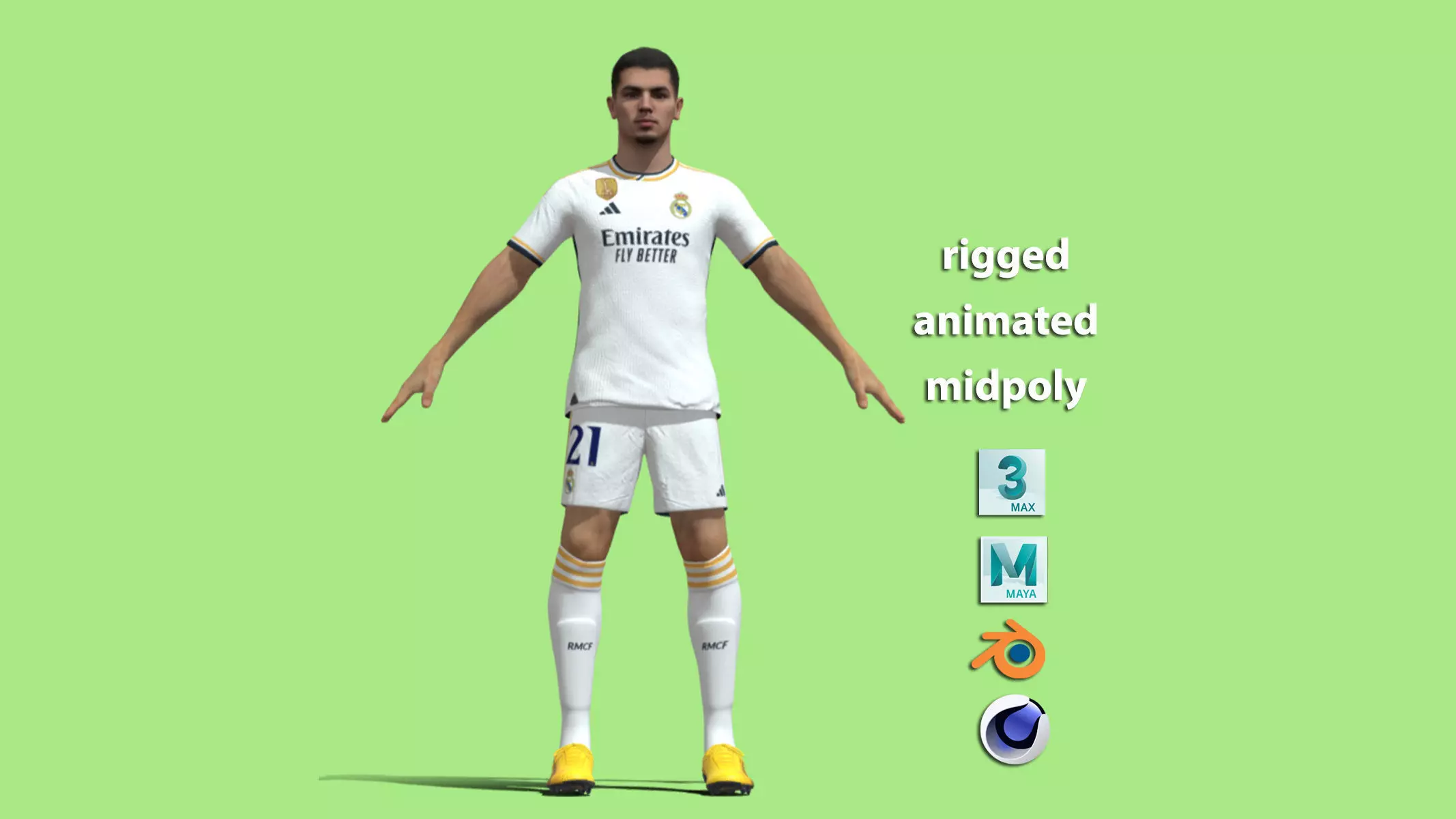 T-Pose Brahim Real Madrid 23-24 3D model_0
