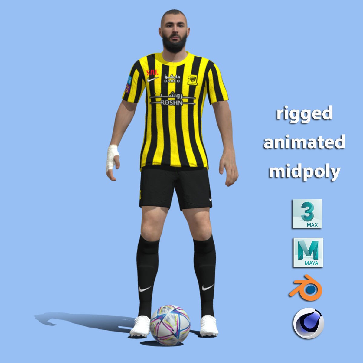 Benzema Al-Ittihad 3D model_1