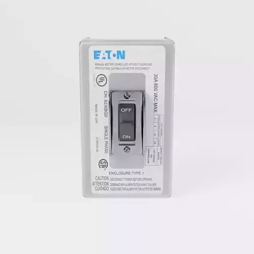 Enclosed Manual Motor Starter Switch Low-poly 3D model