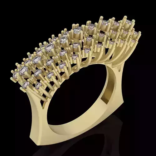 Lux ring silver gold jewelry printable 3D model 3D print model