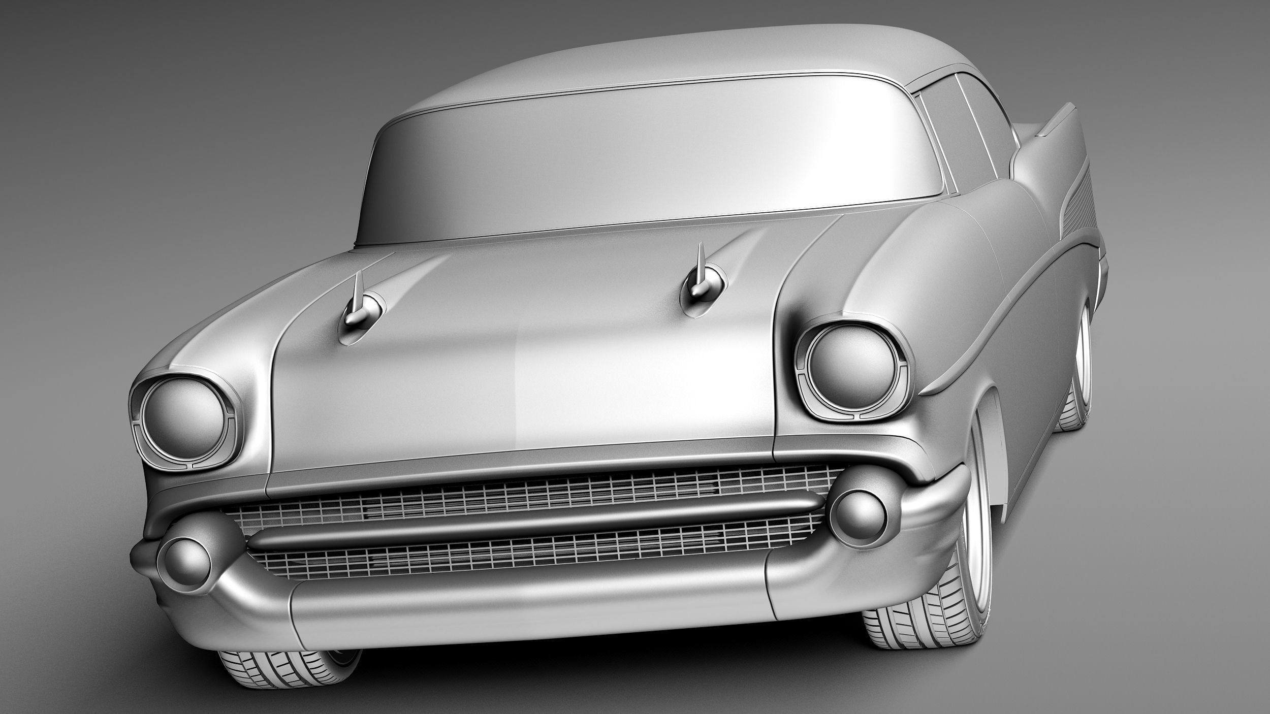 Chevrolet BelAir 1957 custom lowrider 3D Model 3D model_9