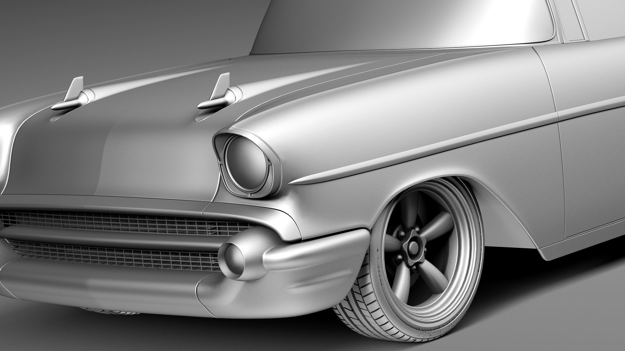 Chevrolet BelAir 1957 custom lowrider 3D Model 3D model_10