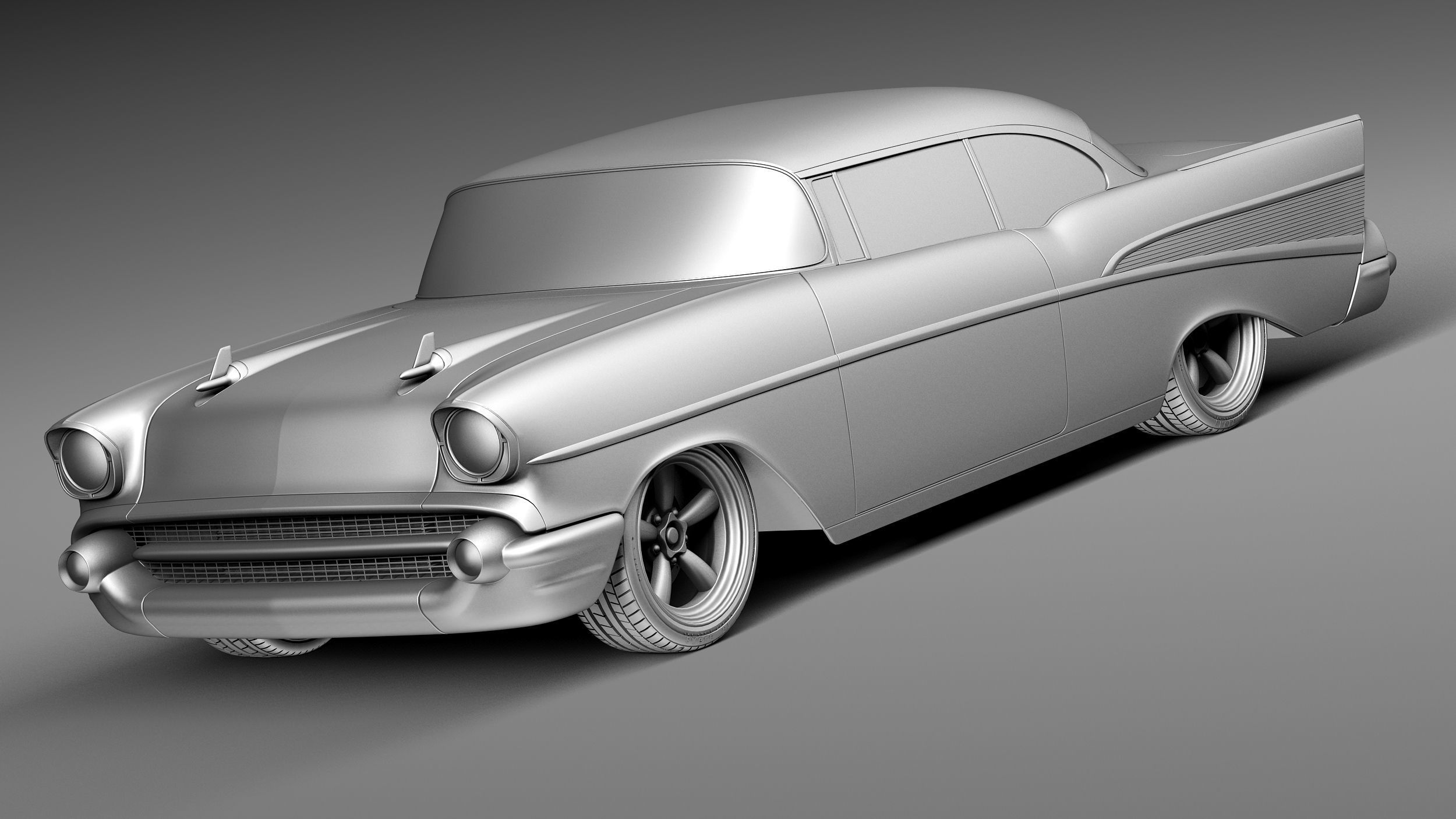 Chevrolet BelAir 1957 custom lowrider 3D Model 3D model_8