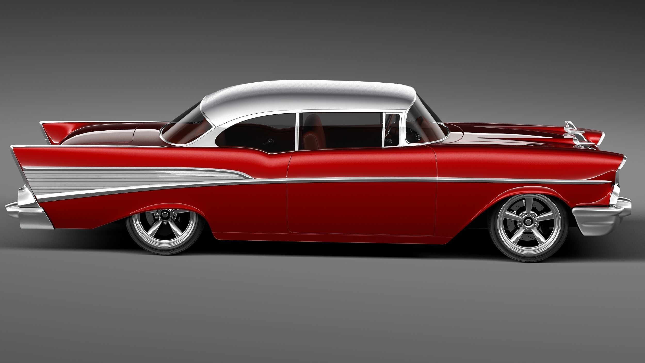 Chevrolet BelAir 1957 custom lowrider 3D Model 3D model_6