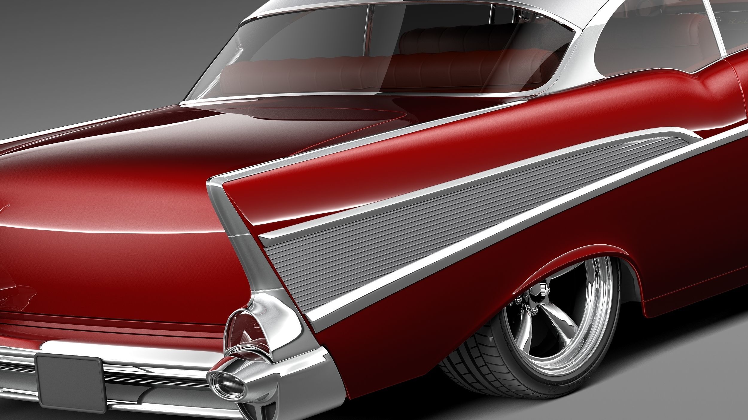 Chevrolet BelAir 1957 custom lowrider 3D Model 3D model_3