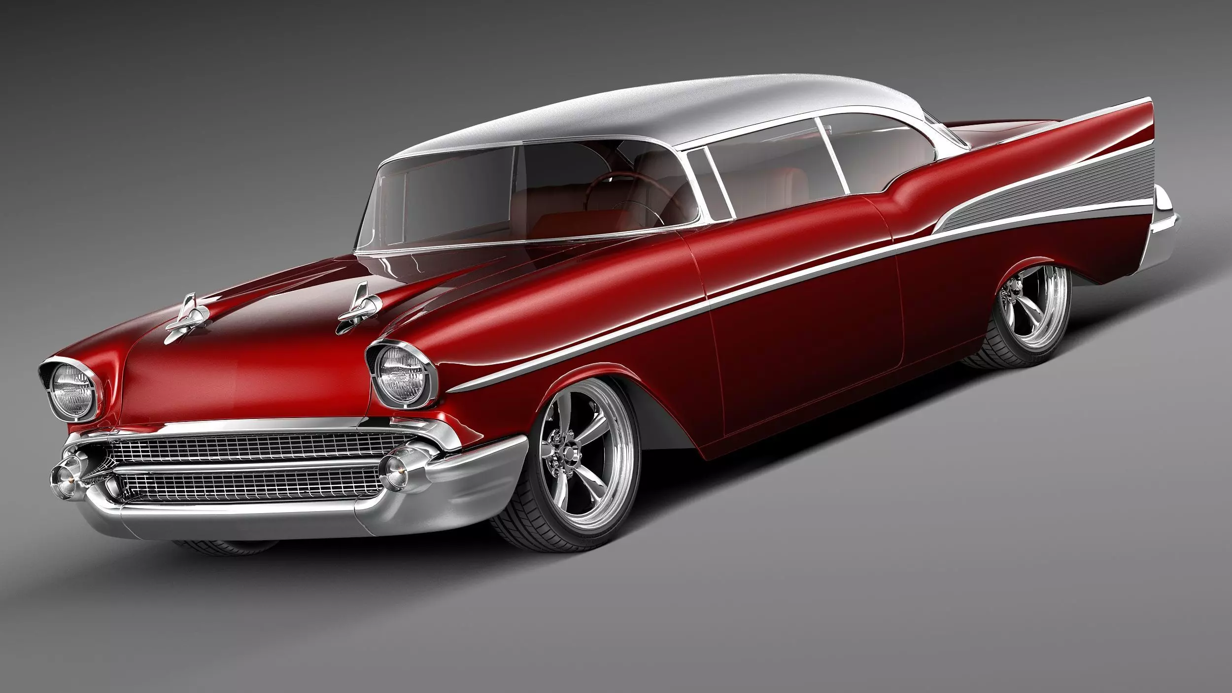 Chevrolet BelAir 1957 custom lowrider 3D Model 3D model_0