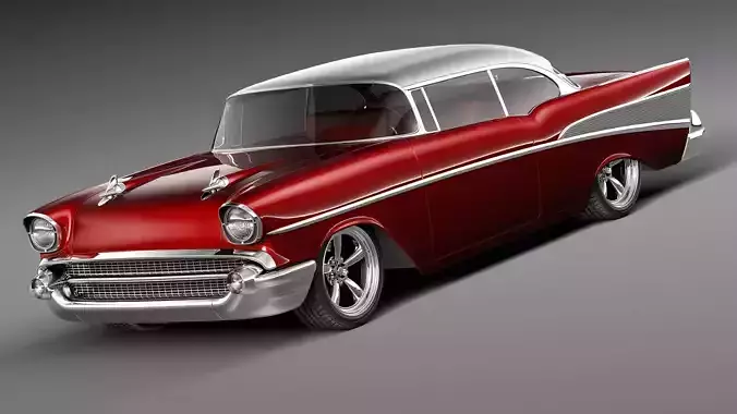 Chevrolet BelAir 1957 custom lowrider 3D Model