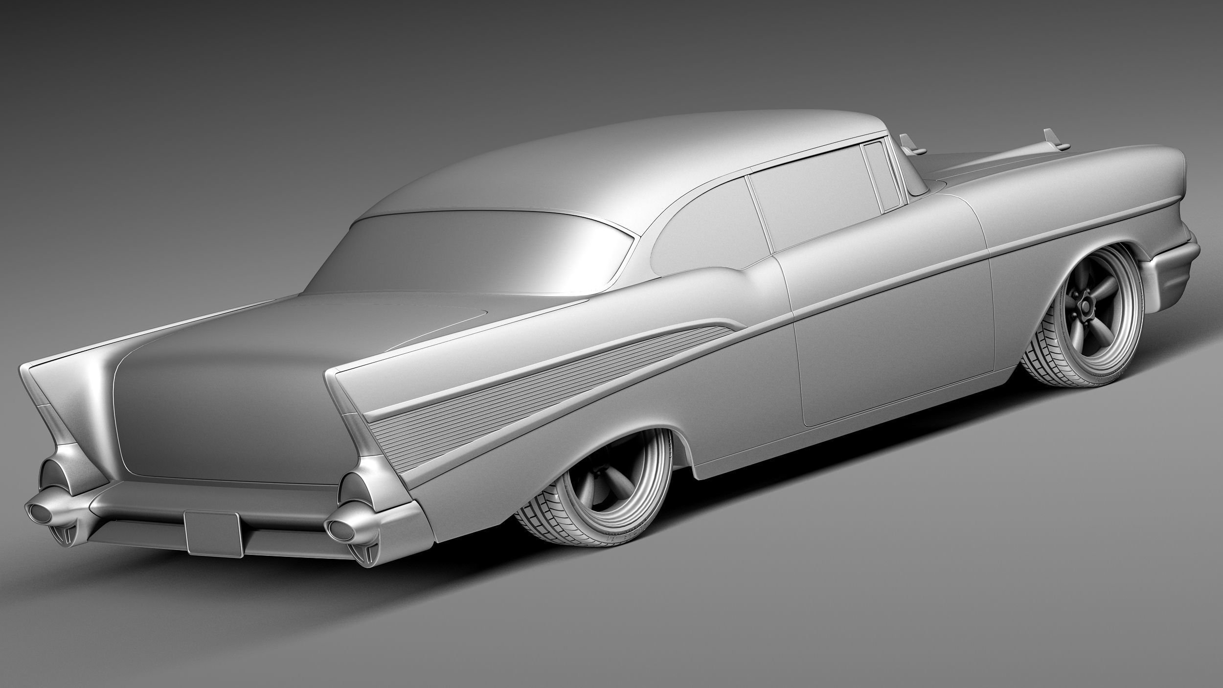 Chevrolet BelAir 1957 custom lowrider 3D Model 3D model_12