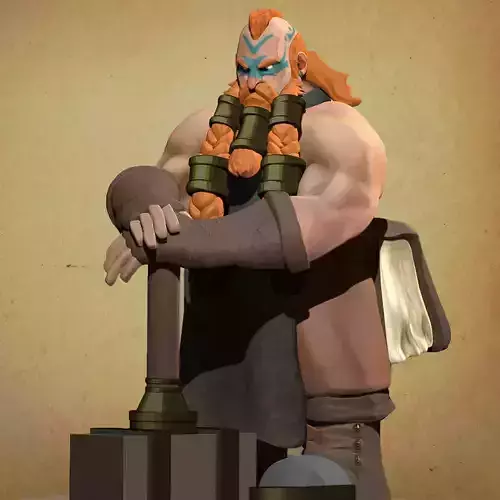 Dwarf - Male - Animated Low-poly 3D model