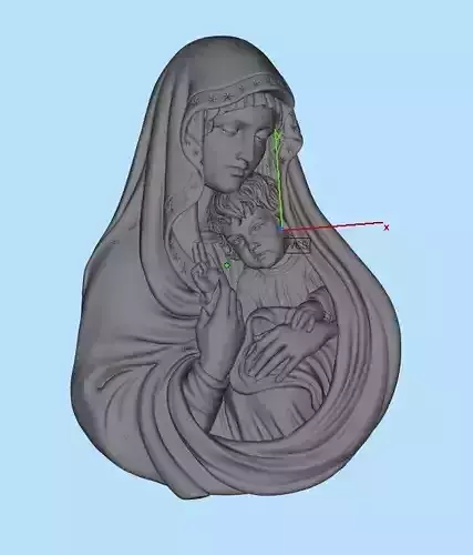 Mariam with Jesus 3D print model