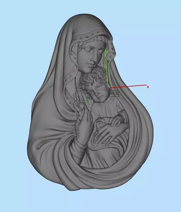 Mariam with Jesus 3D print model_0