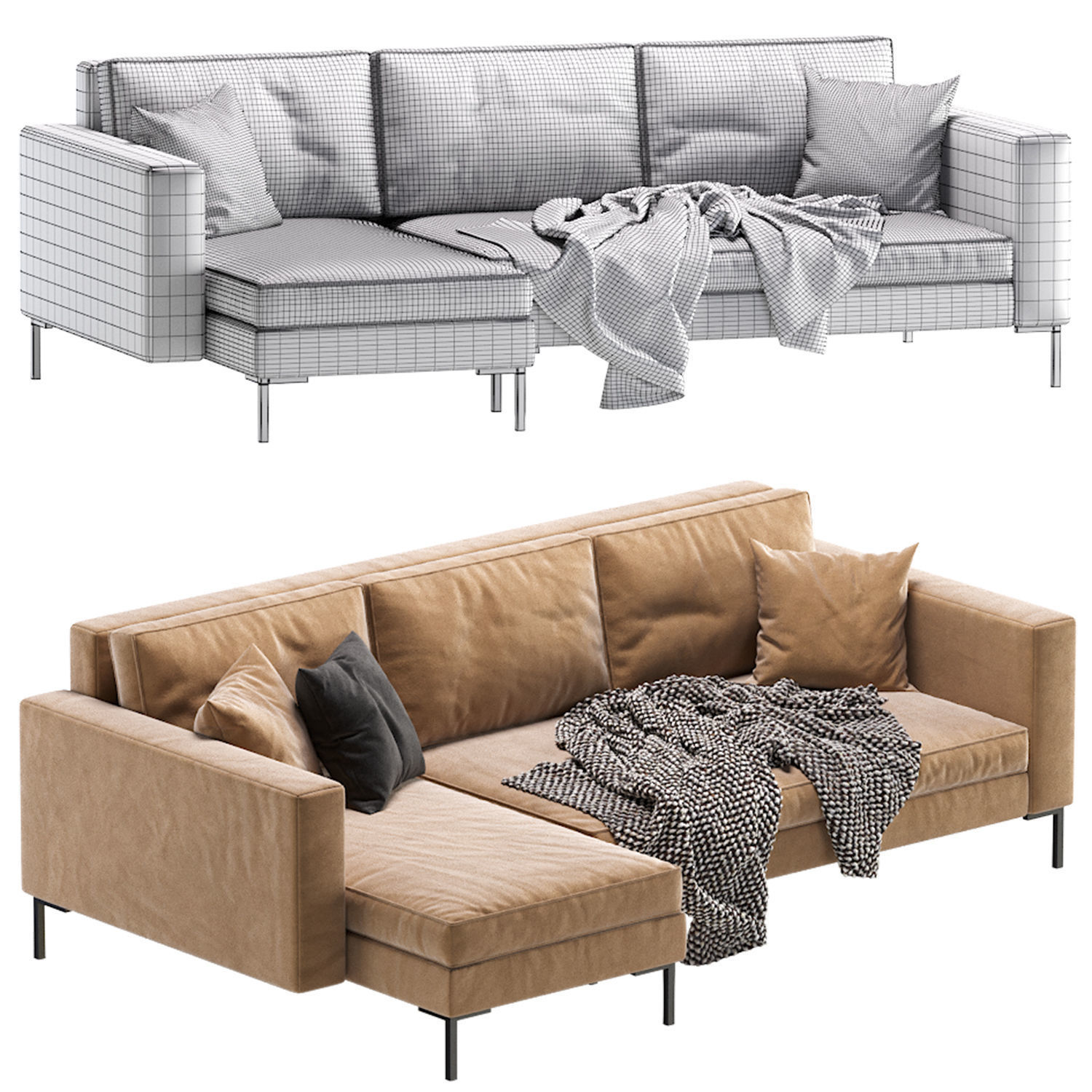 Corner Sofa Kona 3D model_4