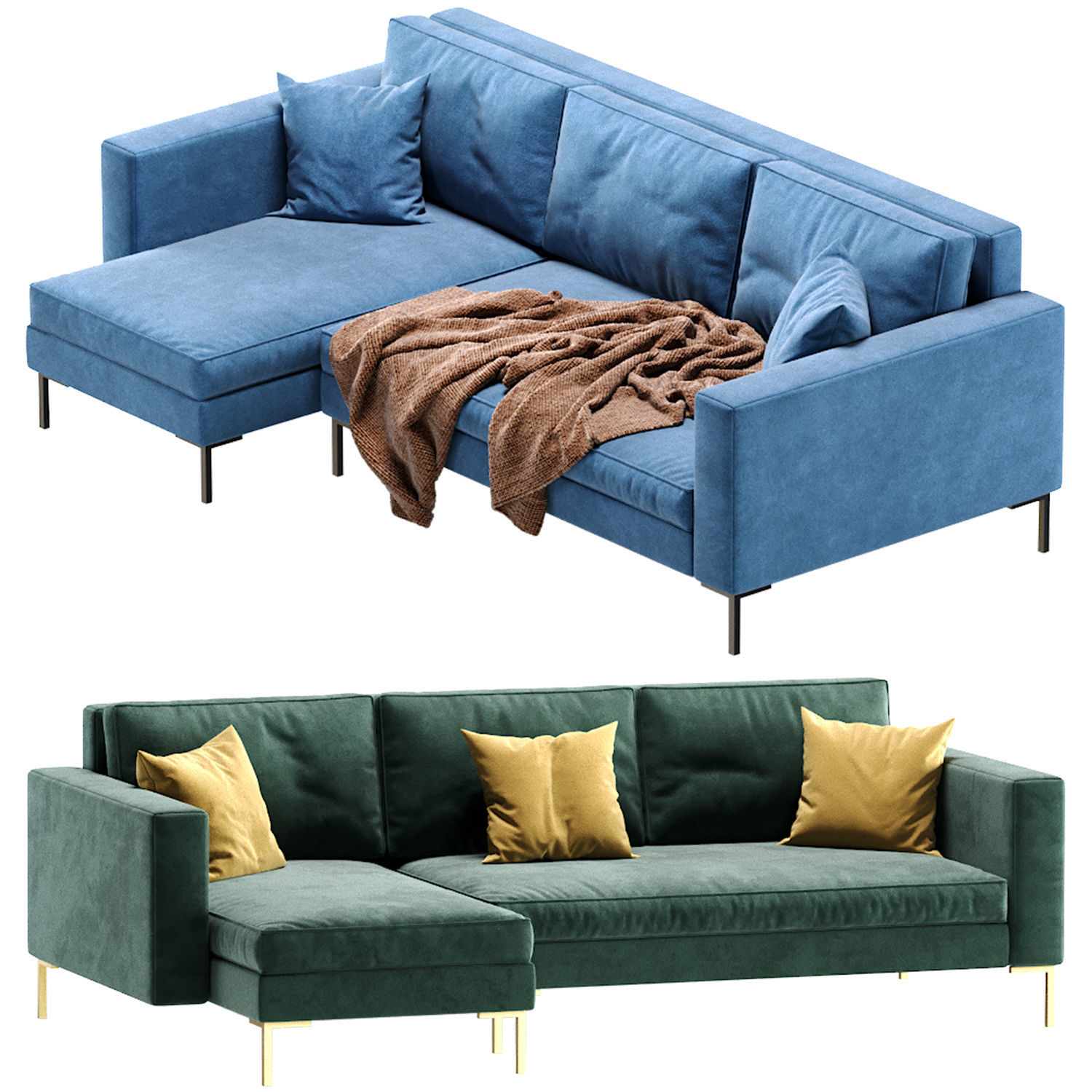 Corner Sofa Kona 3D model_3