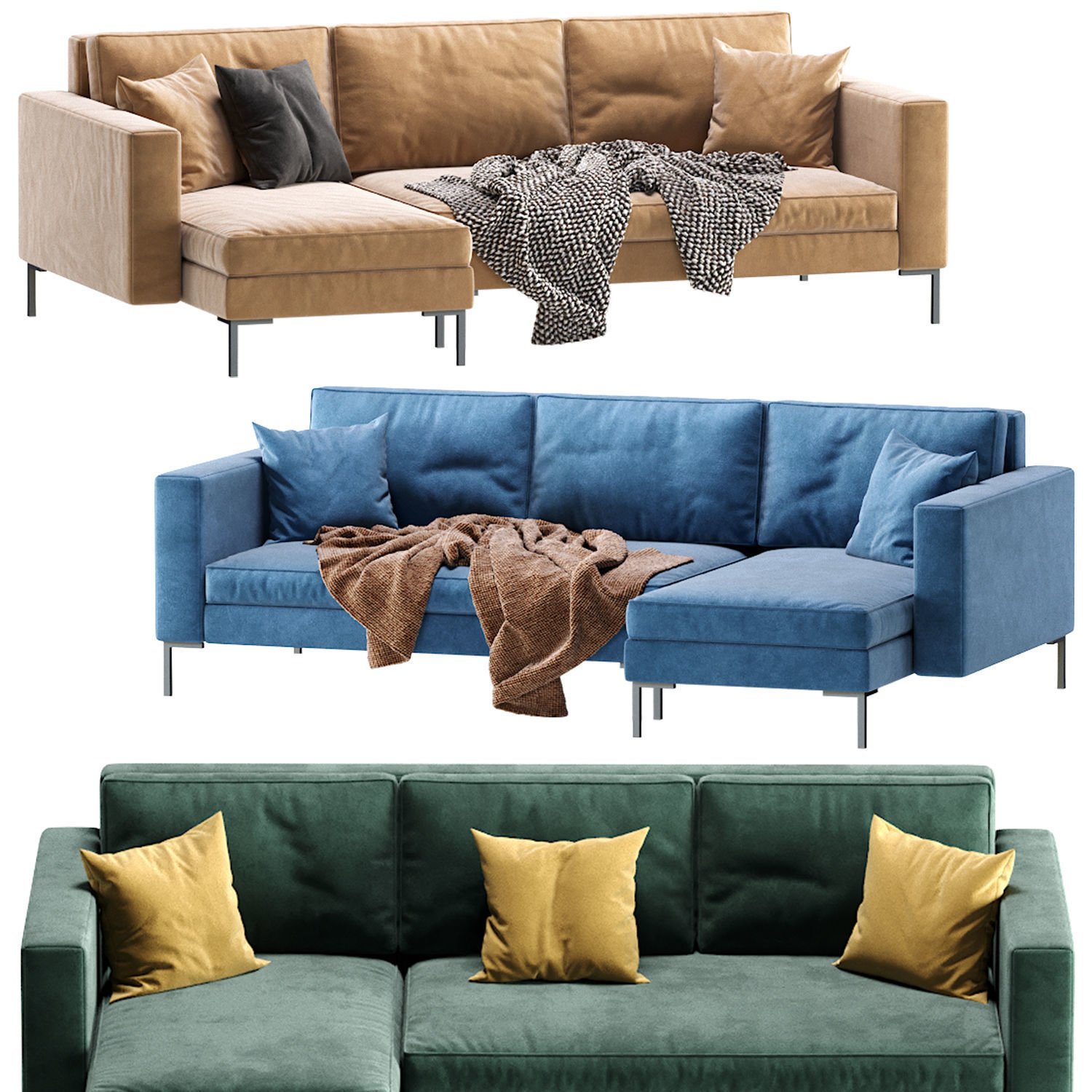 Corner Sofa Kona 3D model_1