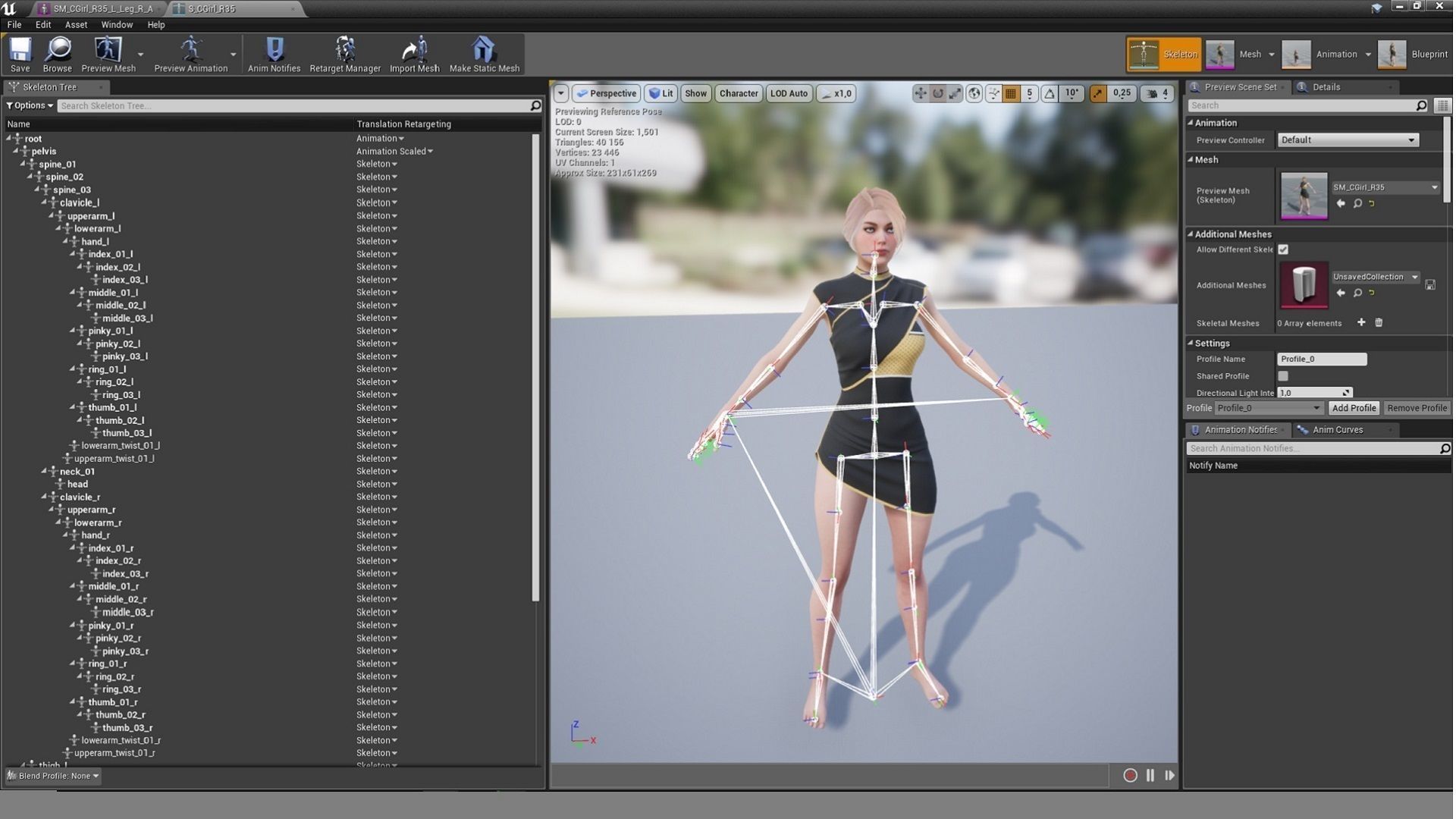 Cyber Girl R35 Pack Low-poly 3D model_13