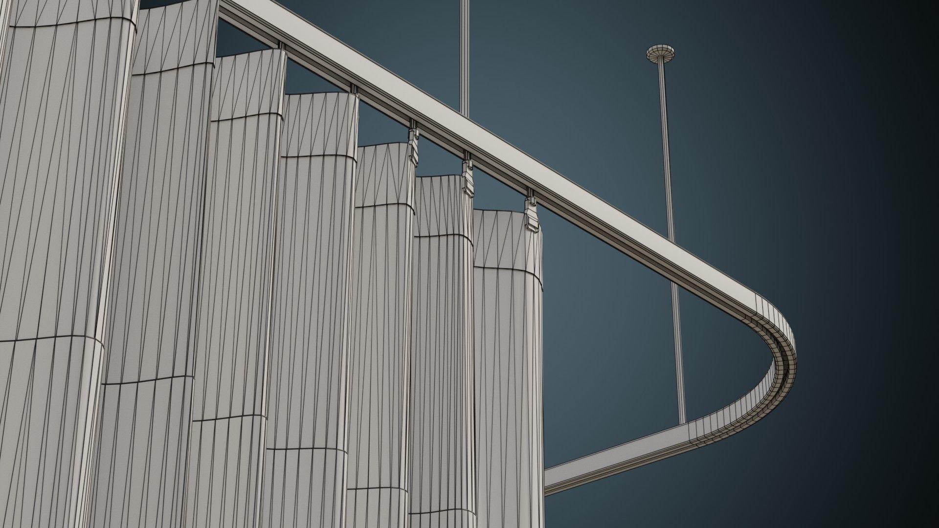 Medical Curtain 1B Low-poly 3D model_8