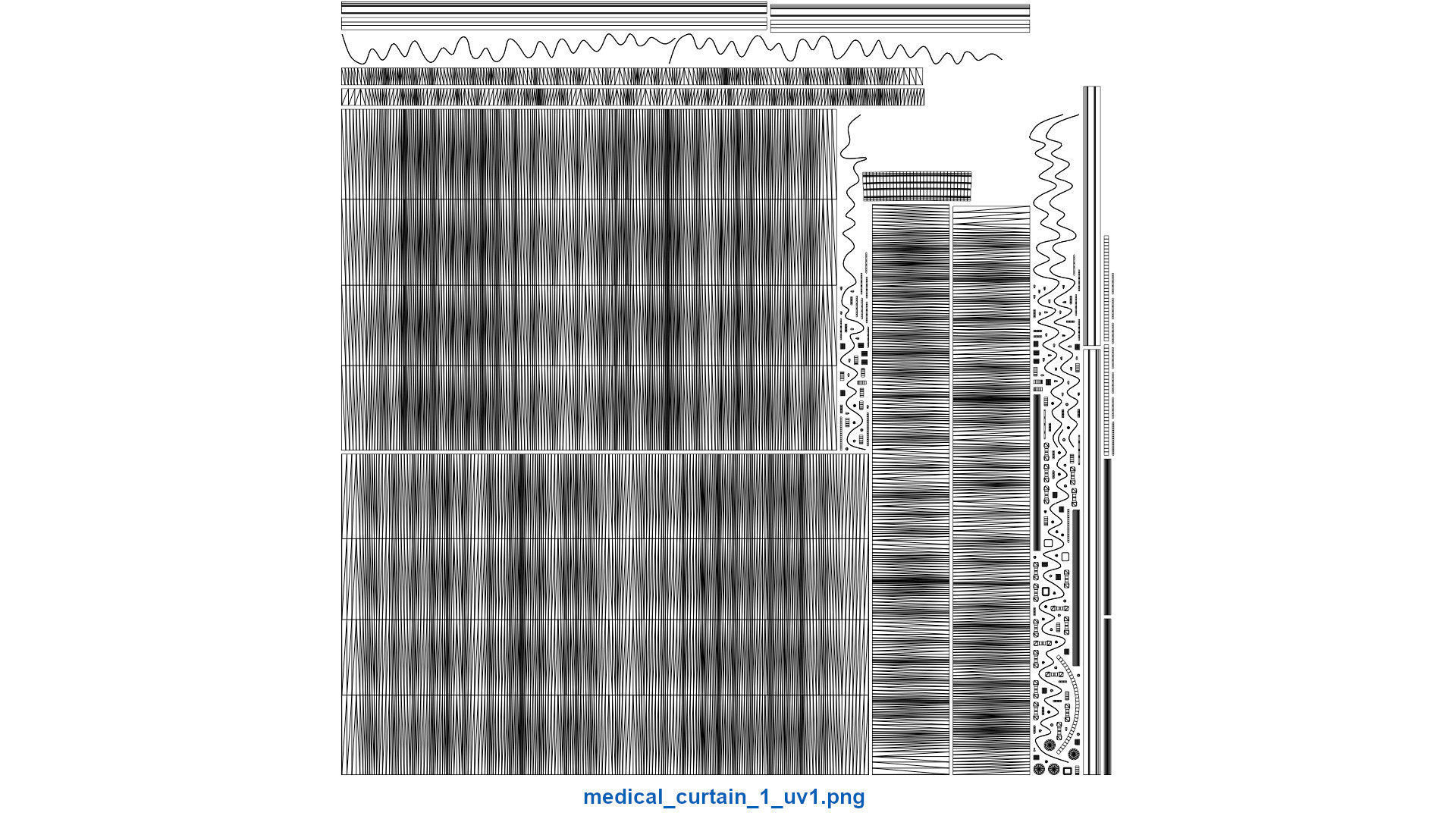 Medical Curtain 1B Low-poly 3D model_9