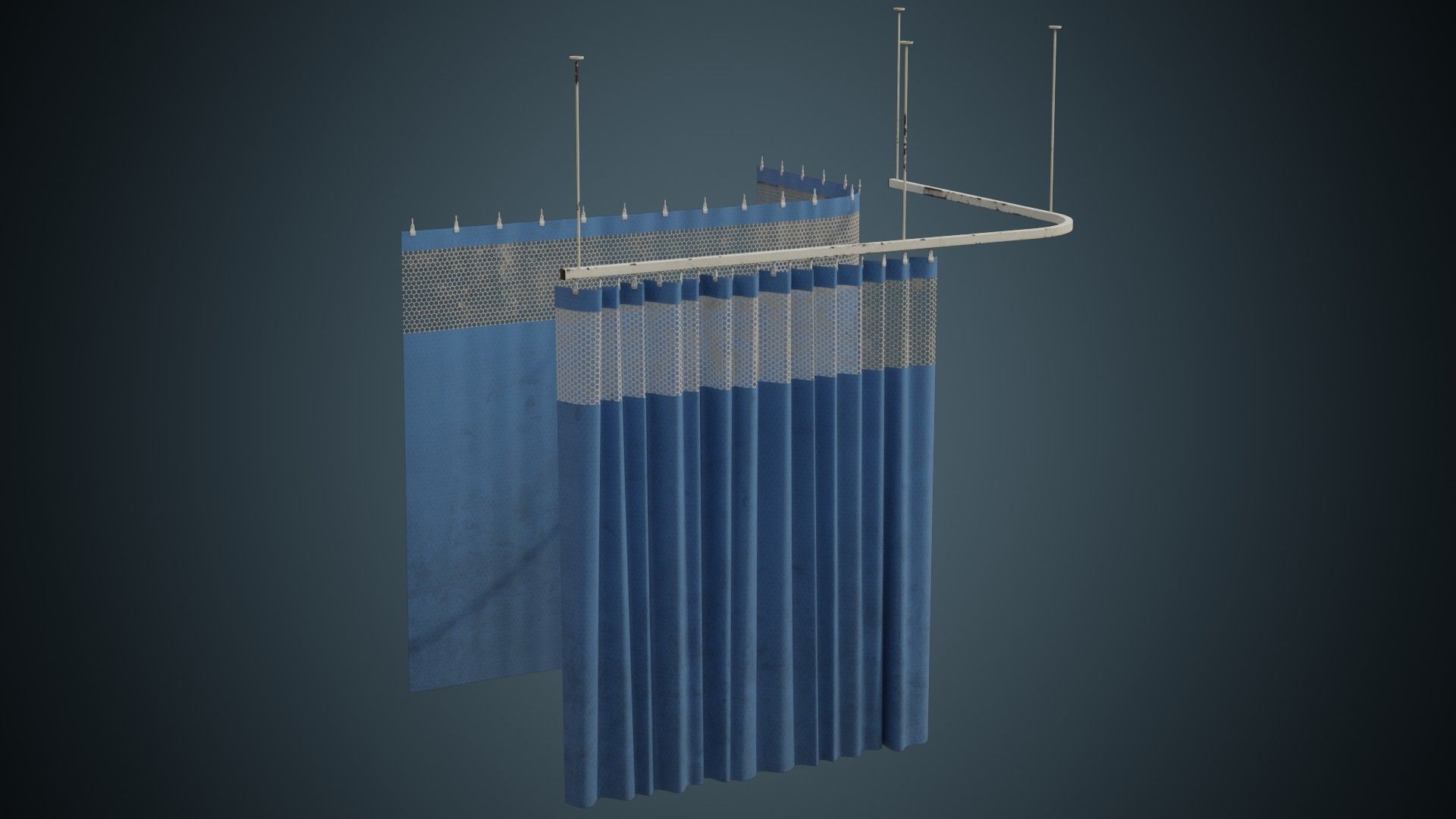 Medical Curtain 1B Low-poly 3D model_1
