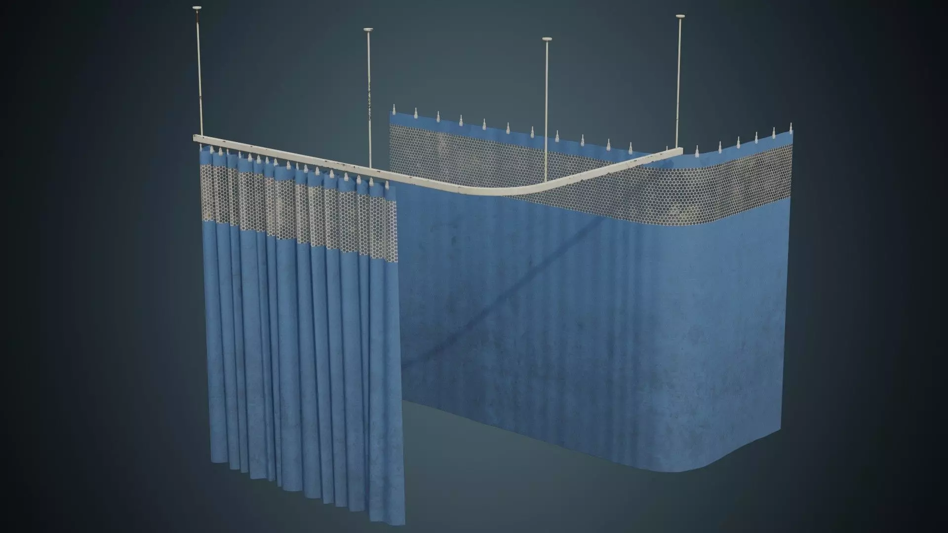 Medical Curtain 1B Low-poly 3D model_0