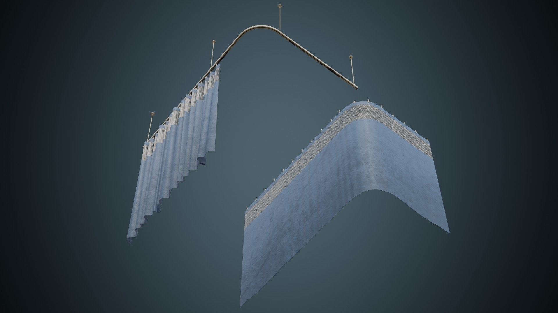 Medical Curtain 1B Low-poly 3D model_4