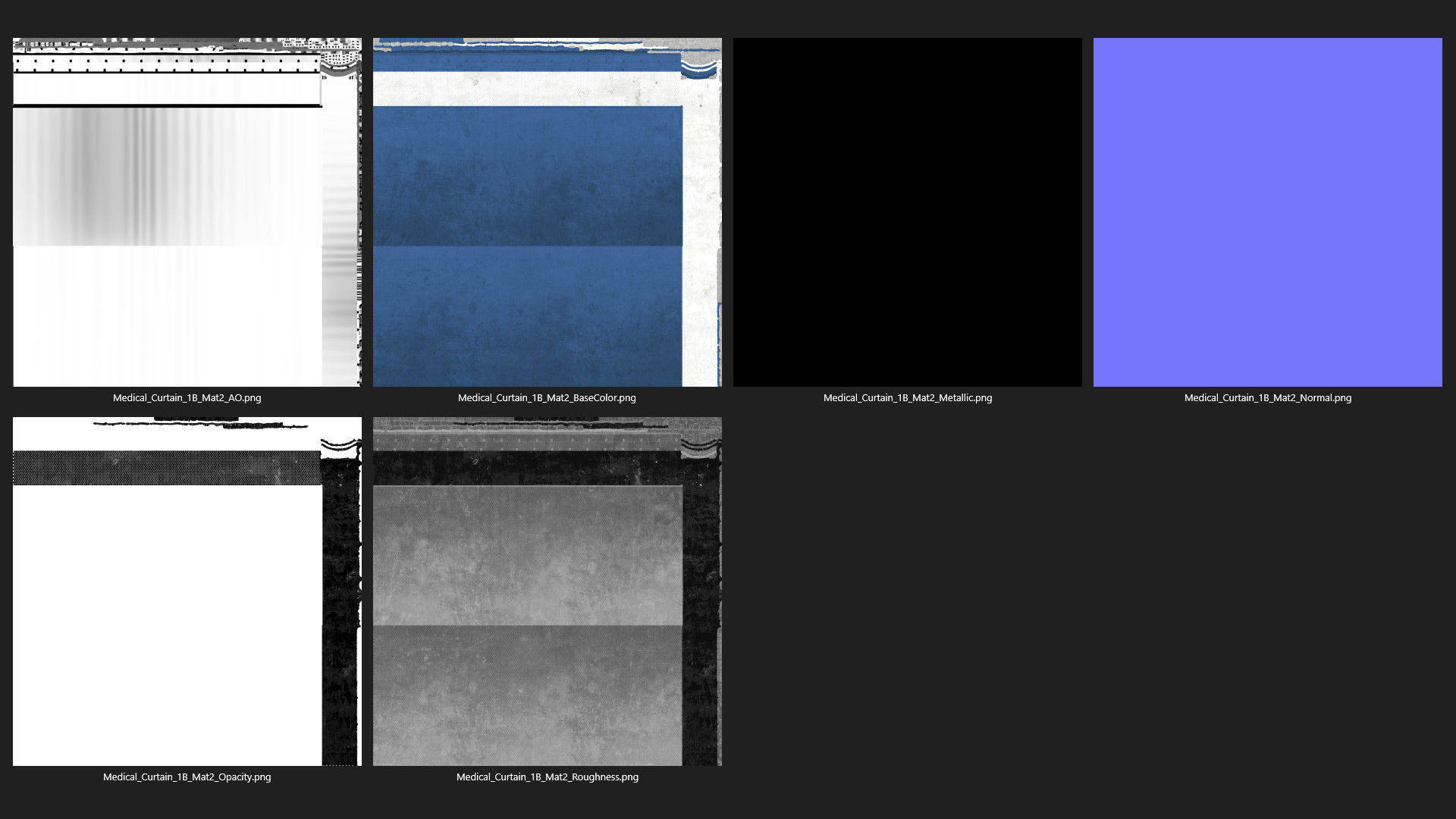 Medical Curtain 1B Low-poly 3D model_12