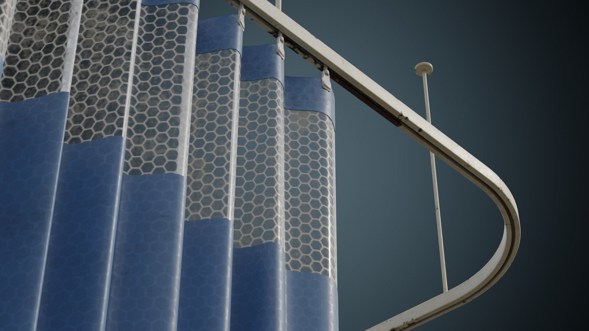 Medical Curtain 1B Low-poly 3D model_5