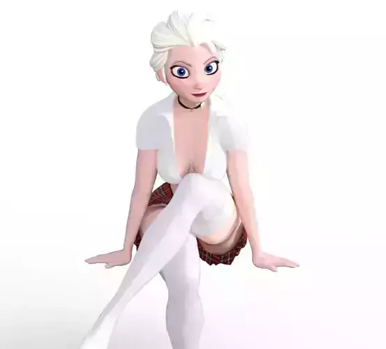 Elsa modeling sitting