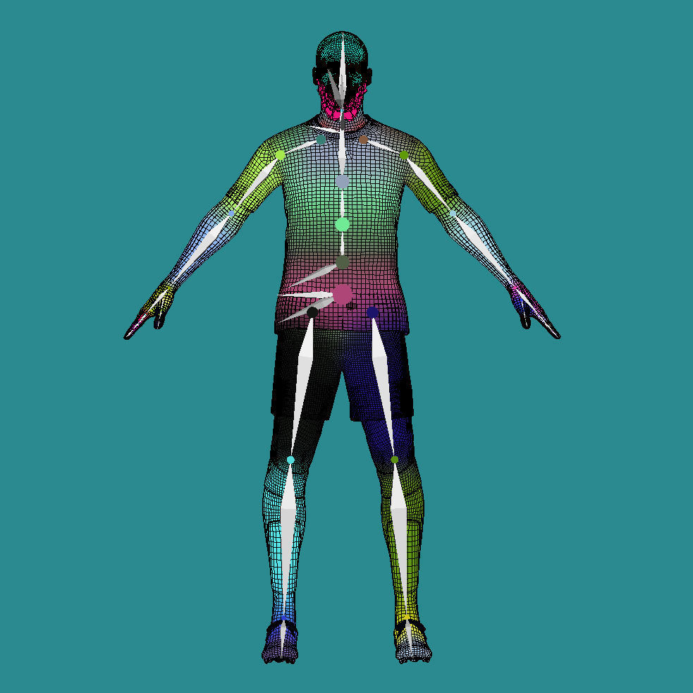 T-Pose Rigged Rudiger Real Madrid 23-24 3D model_5