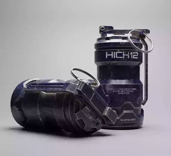 AAA Game Ready Grenade made in blender