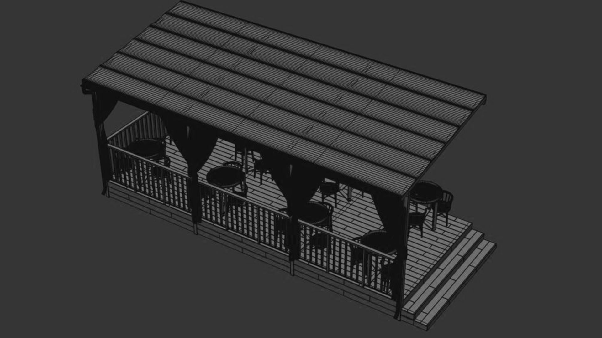 Summer Cafe 3D model_29