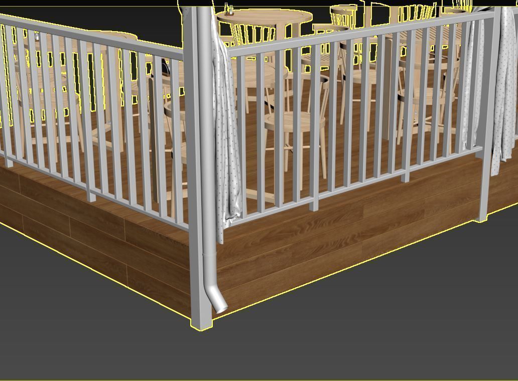 Summer Cafe 3D model_17